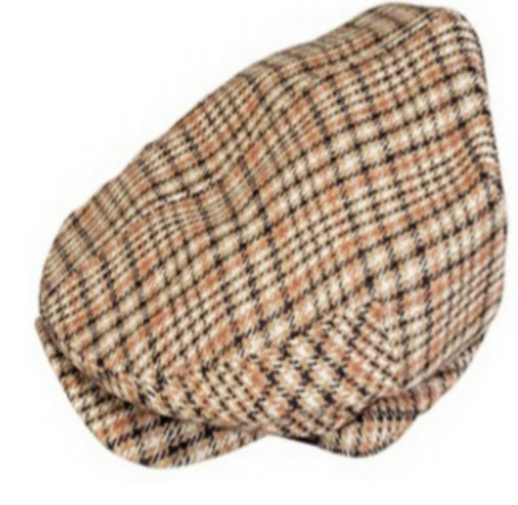 Brown Plaid Flat Cap