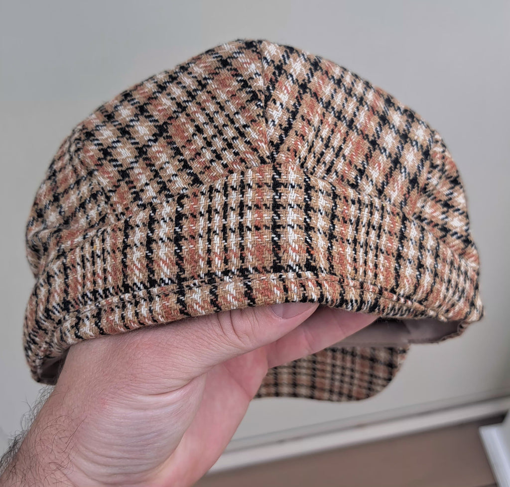 Brown Plaid Flat Cap