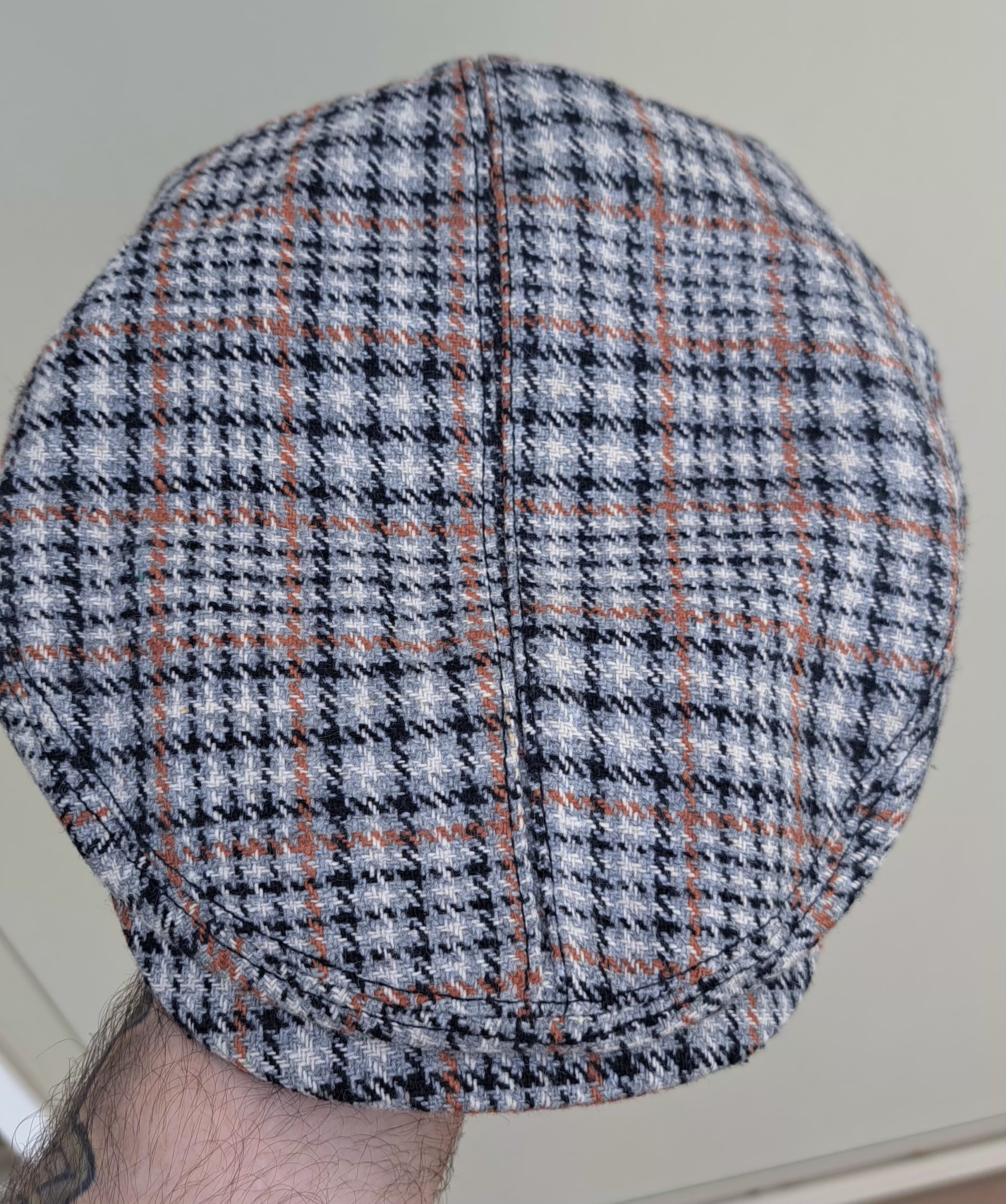 Grey Plaid Flat Cap