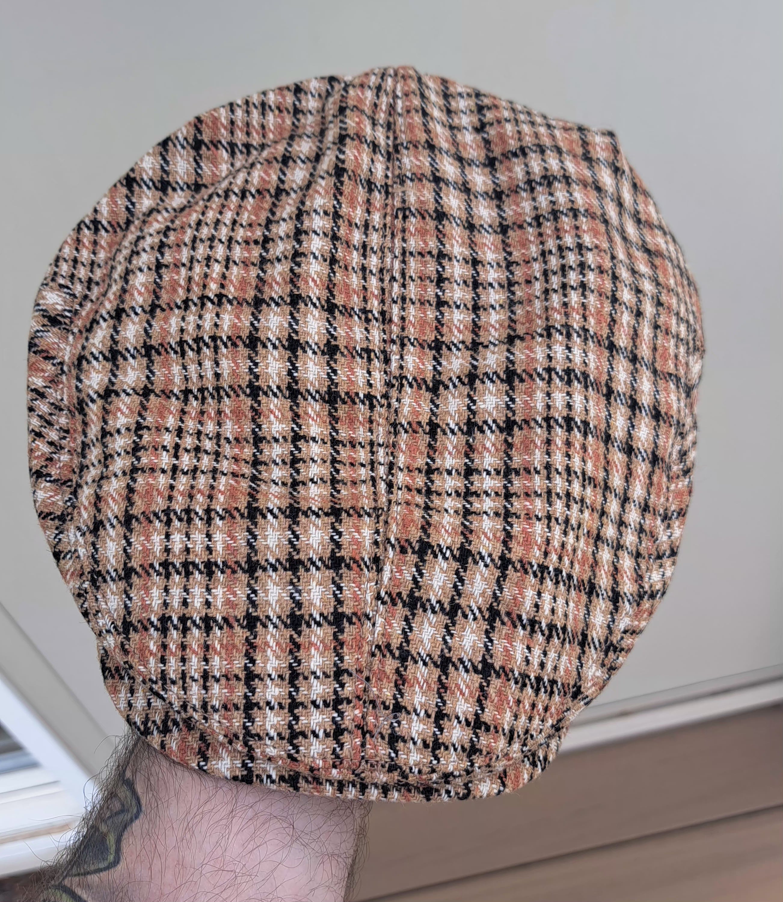 Brown Plaid Flat Cap