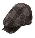 Charcoal Plaid Flat Cap